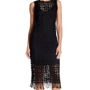 Laundry by Shelli Segal Sleeveless Crochet Fringe